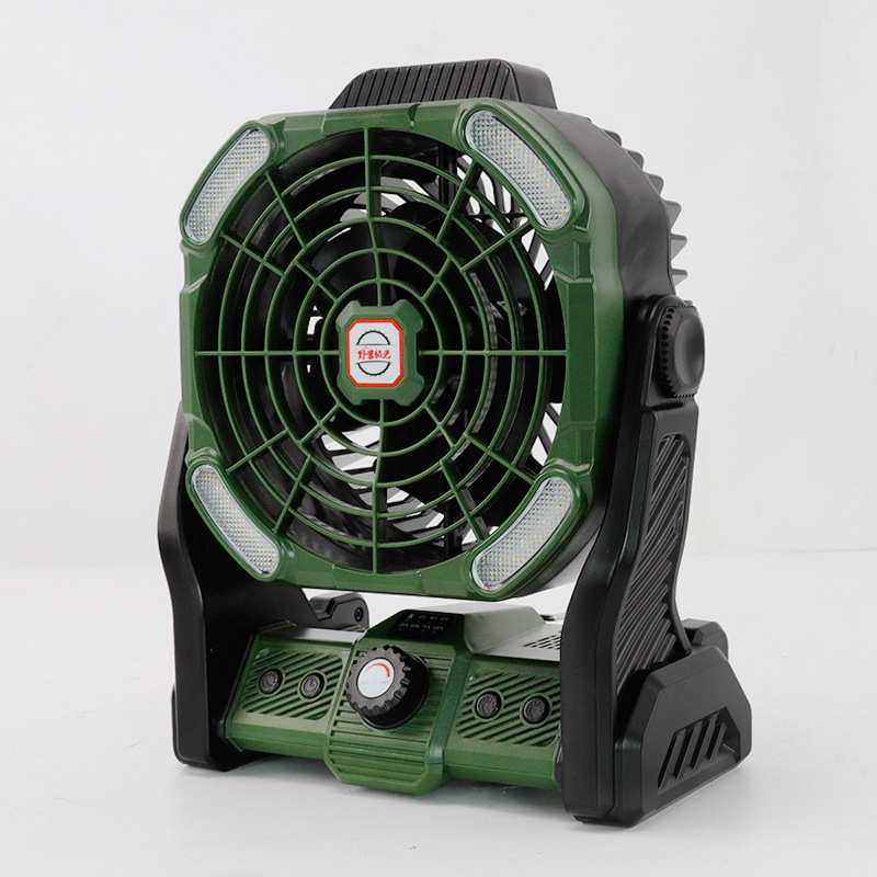 批发野营钓鱼驱蚊双风叶超长续航强风低噪音多功能露营风扇