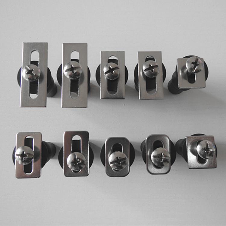 通用老式马桶盖配件上装长方形不锈钢垫片座便器固定橡胶膨胀螺丝