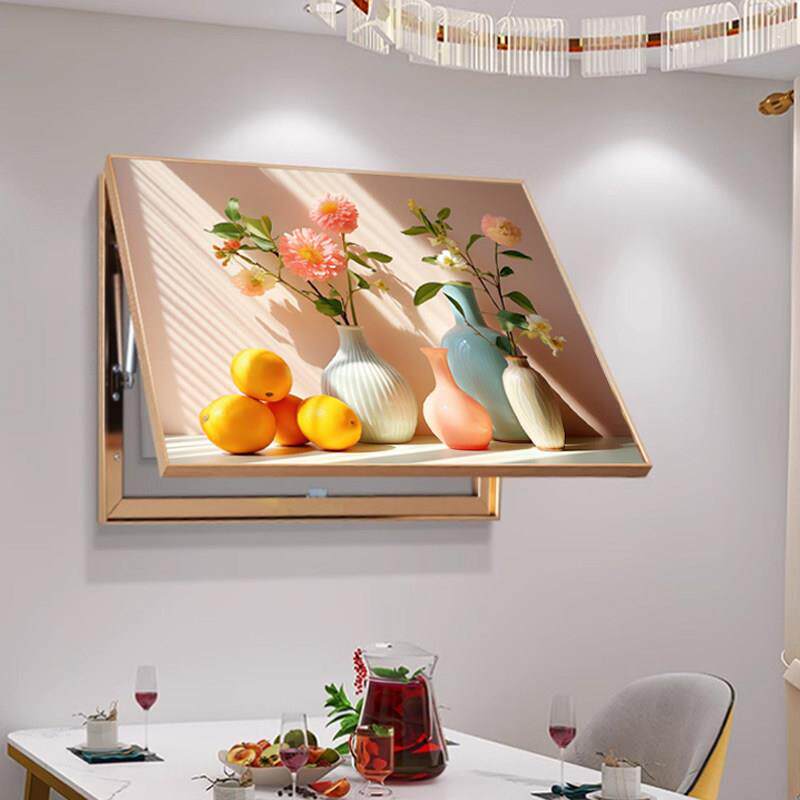 餐厅遮挡电表箱装饰画花瓶水果客厅过道挂画酒店饭厅电闸开关壁画