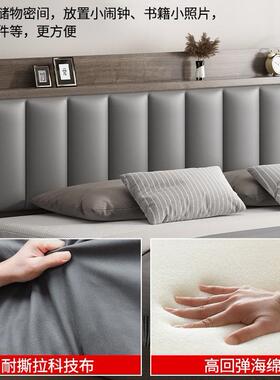 床现代简约实木225年新款1.米落5双人1.8出租OIF房用工地厂直销床