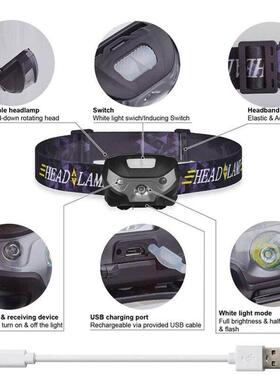 3W Headlight Head Torch Lamp Headlamp Rechargeable Camping