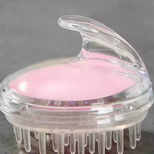 Crystal Clear Shampoo Brush Silicone Head Massager Scalp Cle