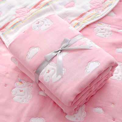 ii新生婴WFK儿被十层纱被纯棉加厚初生儿童浴毛巾宝布宝幼儿春秋