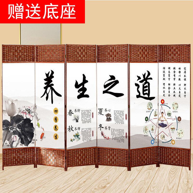 屏风隔断窗可移动折叠挡板客厅卧室遮挡家用玄关新中式入户双面
