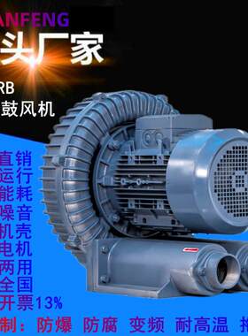 供应粉尘防爆高压鼓风机RB-1525 18.5kw污水搅拌曝气漩涡气泵380V