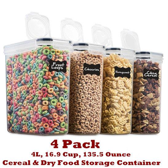 Cereal Containers Food Storage Organization Baking Supplies - 实物图