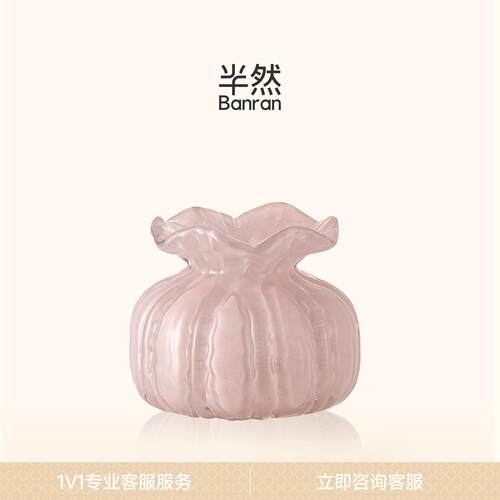 半然BANRAN法式中古芬顿琉璃花瓶复古轻奢高级感插花客厅装饰摆件