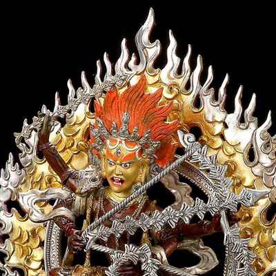 正品作明佛佛密宗黄母铜古色像鎏金银2居家供奉1寸佛堂红度母佛像