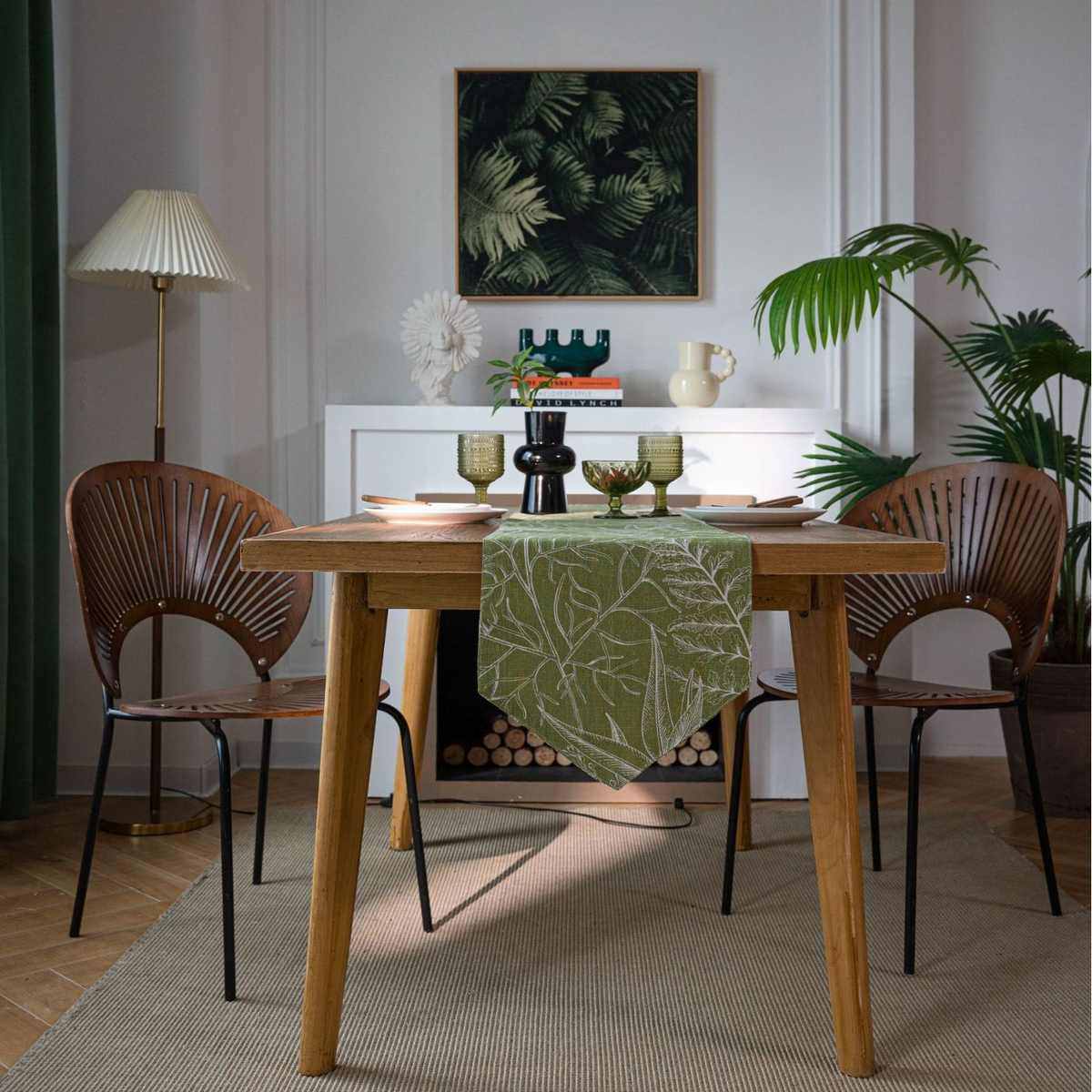 伊缦琪韵印花桌旗叶子双层工艺 茶几美式乡村简约茶几电视柜,居家布艺,桌旗,淘宝优惠券,粉丝福利购,淘宝优惠卷