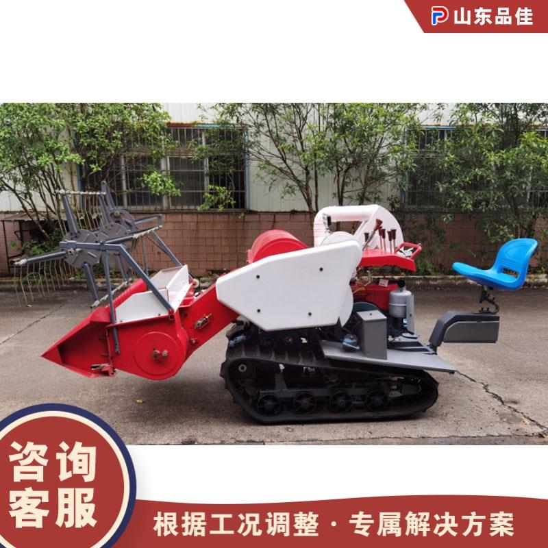 履带式水稻联合收割机 山区丘陵谷物割捆机 小型驾乘式稻谷收割机