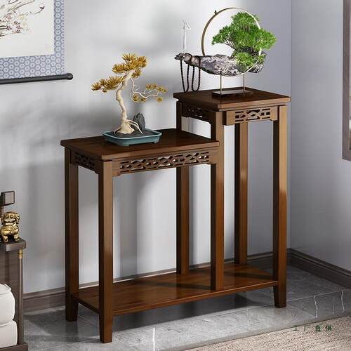 客花实木置多物架阳台飘窗台肉花厅盆F5M6TMM9架室内多层落地架式