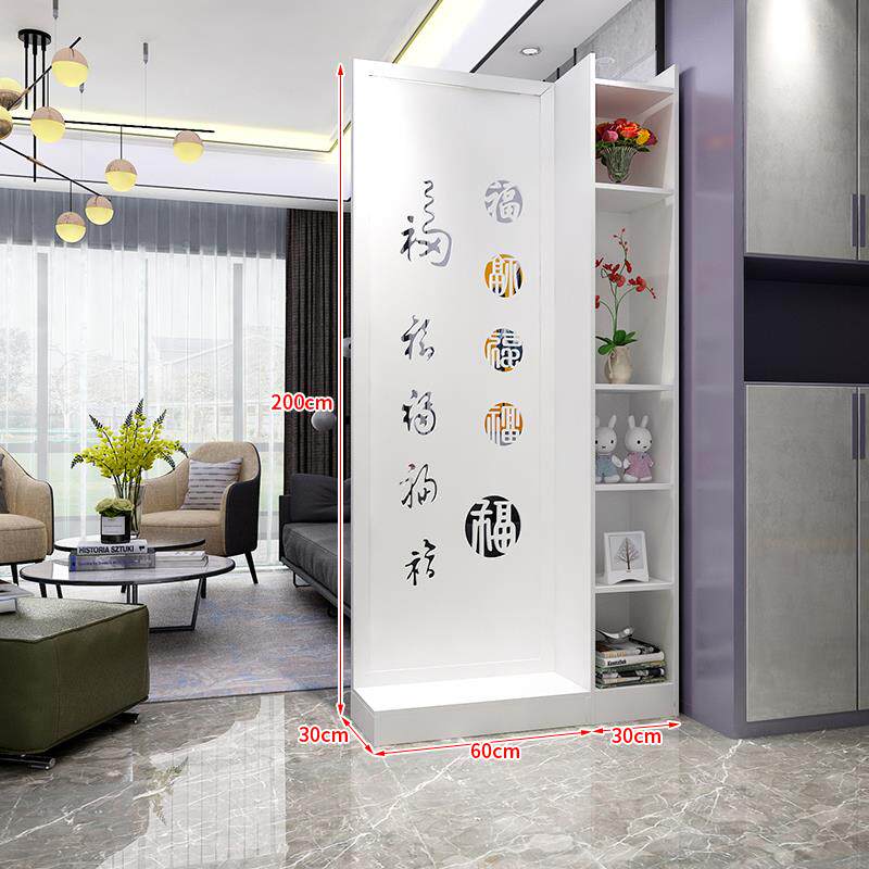 高档屏隔断客厅新中式入户进门简约现关代玄置物架创意装饰移动遮