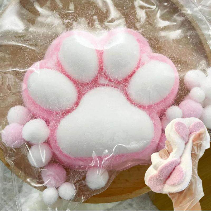 Taba Squeeze Toys Handmade Big FuFu Cat Paw Squishy Fidget - 实物图