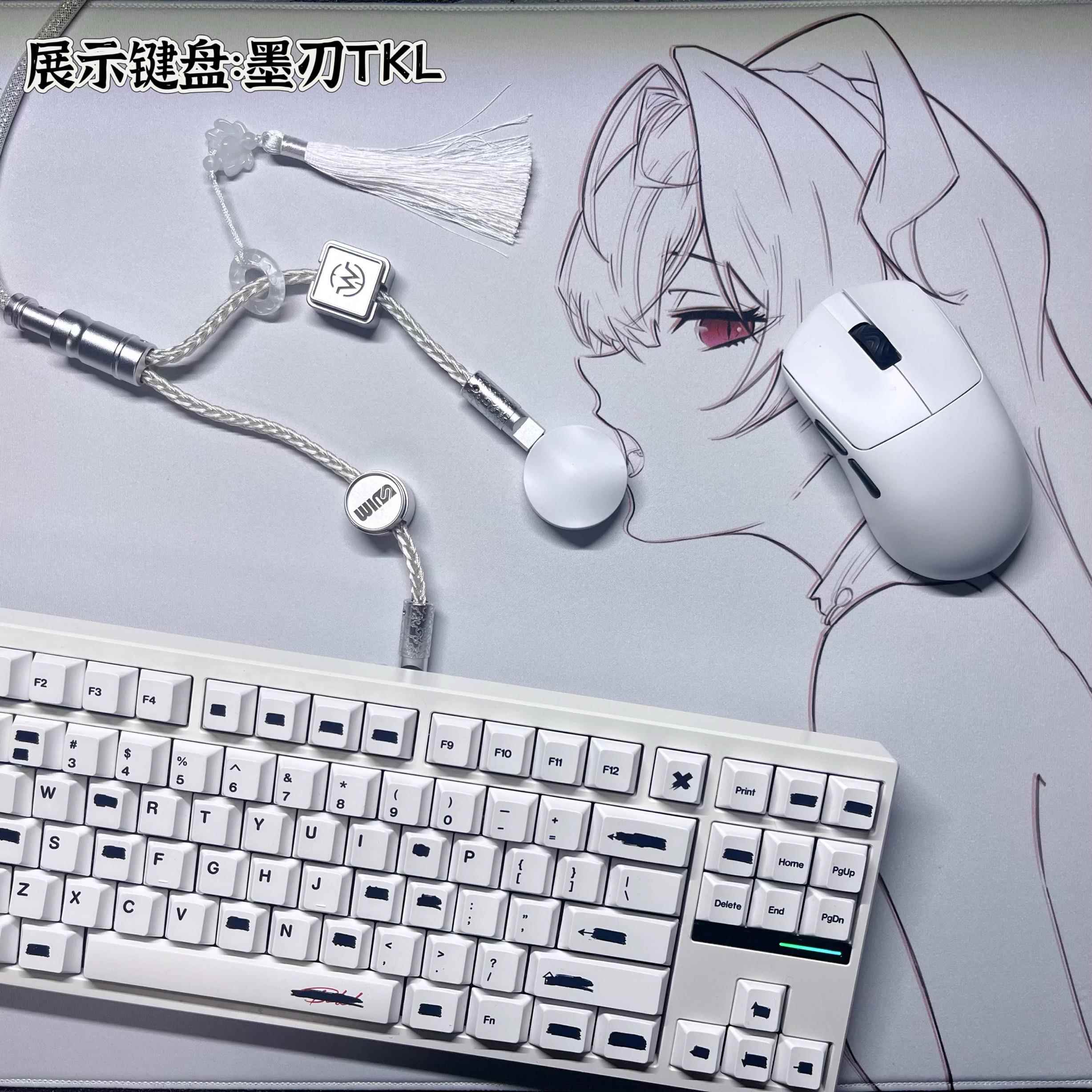 winshop原创一拖二双头8k电竞线磁轴机械键盘数据线桌搭航插线