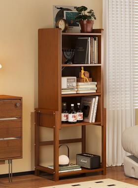 小书架落地置物FMP架厅家用一靠层墙窄边柜书体桌旁多储物客收纳