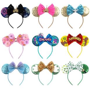 Sequin Girls Headband Cosplay Fireworks Hairband Castle Ears