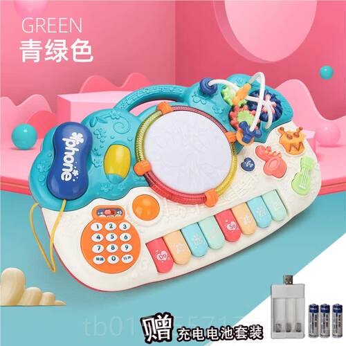 正品儿童电琴宝子宝益玩具多功能电话机钢琴早教乐器幼音智乐婴儿