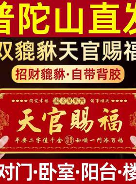 门贴大门对邻居卧室门入户门乔迁阳台门对门五帝钱招财