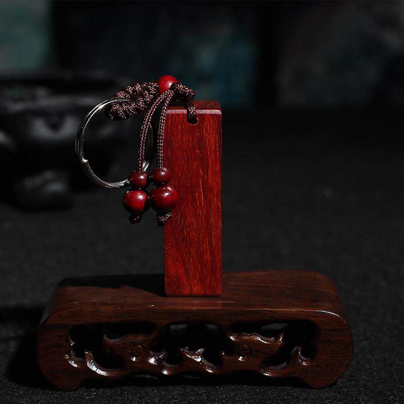 小叶紫檀木雕印章个人章钥匙扣手把件吊坠挂件红木雕刻随身男女
