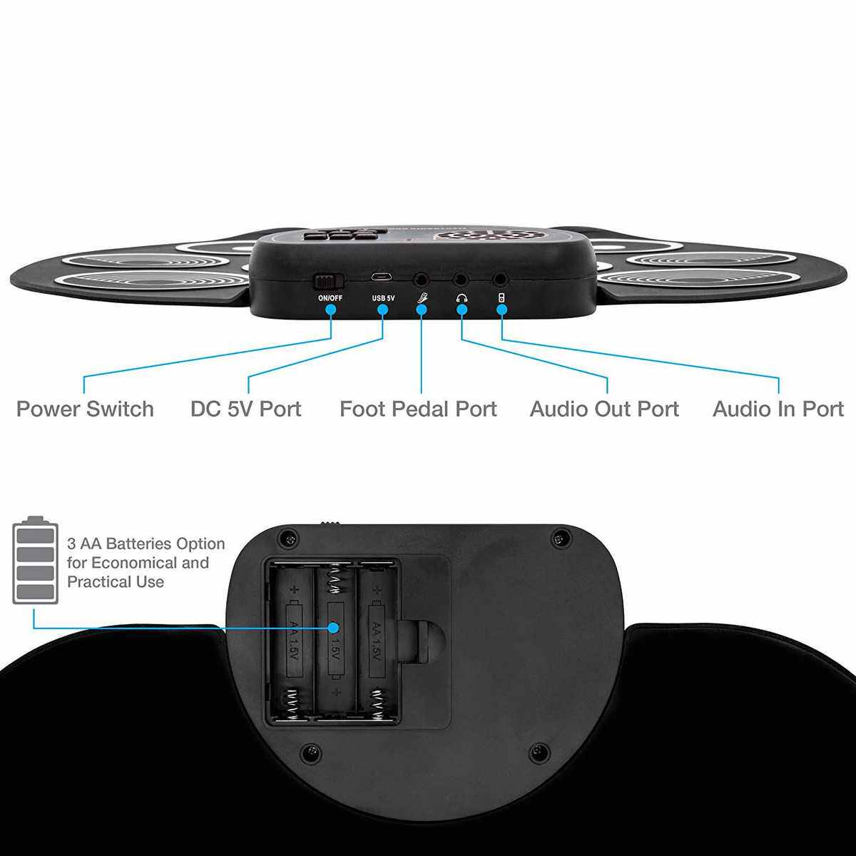 架子鼓成人初学入门便携式儿童电子鼓打击乐器厂家批发学鼓
