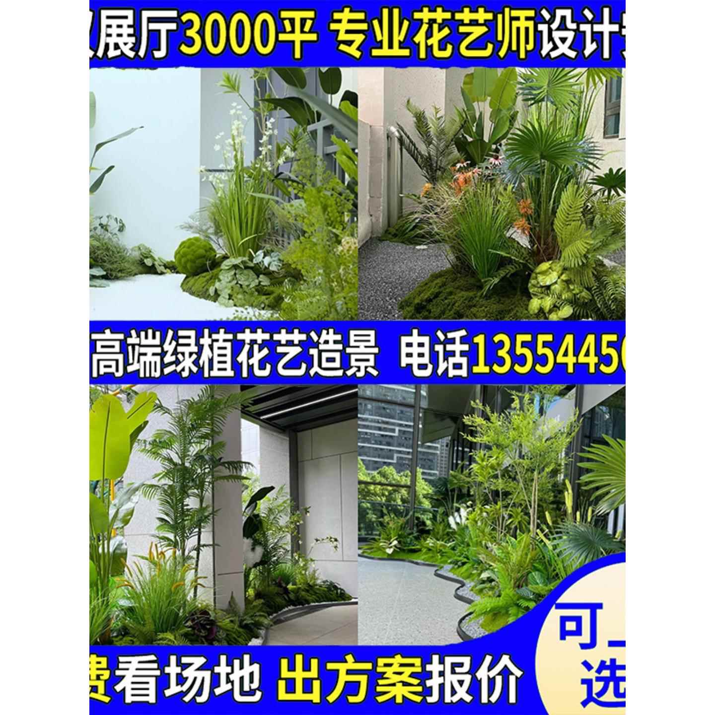 武汉市模拟绿化植物景观绿化植物墙花箱植物窗景观马醉木散尾向日