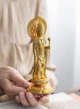 高档圣观音 菩 进口镀金佛像摆萨件慈观音观大世音生肖鼠年守护本