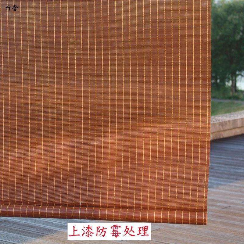 天然竹帘配铜钩 遮光透气 家用隔断装饰帘日式禅意免打孔竹帘卷帘图片