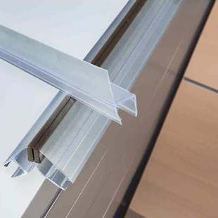 #办公室钢化玻璃门密封条门缝商铺有框地弹门密封条地弹簧门防风