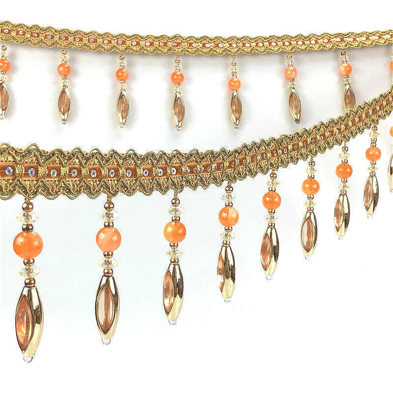 锦天 新款窗帘婚庆灯罩帘头玉石珠子水晶花边批发约12米整板标价,居家布艺,花边,淘宝优惠券,粉丝福利购,淘宝优惠卷