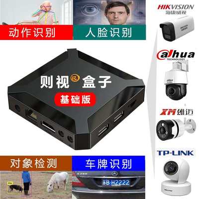 则视人工智能边缘计算AI智慧盒子火柴人动作姿态接多路监控基础版