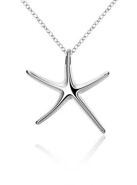 外贸热销银饰美丽海星吊坠吊坠