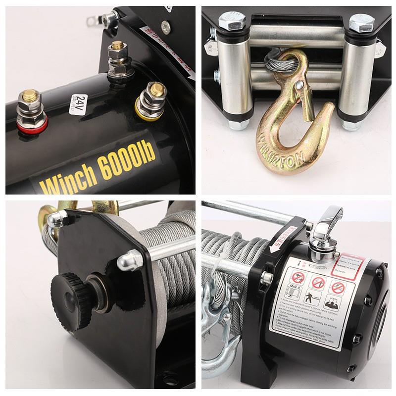 汽车牵引12v2v4KHS4v电绞盘动随车车载吊机提升机卷8扬机越野车绞