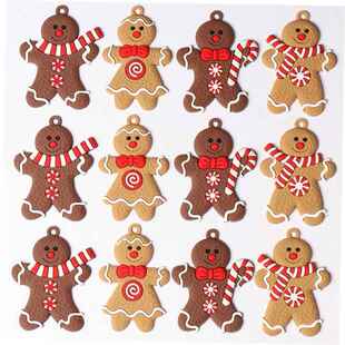 Big Sale! 12pcs Gingerbread Man Christmas Tree Ornaments