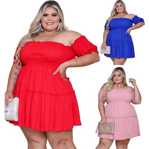 Women's chubby and slimming waist cinching plus size dress