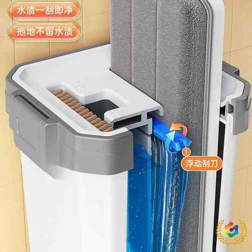 拖家用489把一拖净20新25平板免手洗拖布桶懒人墩布刮刮乐款拖地