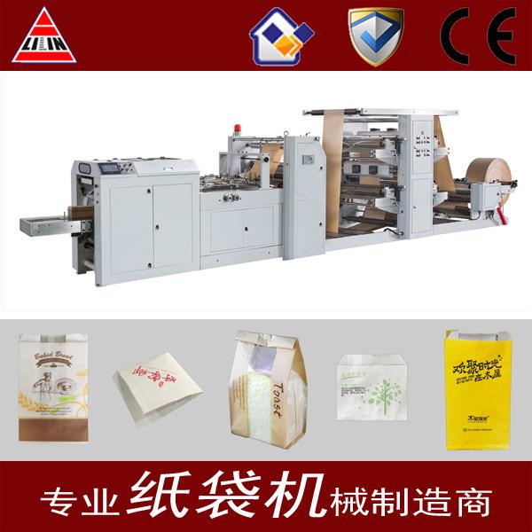全自动速柔版印刷尖底吐司纸袋制袋机