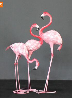 百仿真铁艺烈火鸟园林花园动物摆件婚庆橱道具摄ABY界影派对窗装