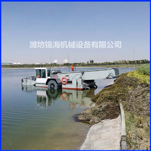 河道水草收割船收割滤水收集卸载一体化完成源头厂家