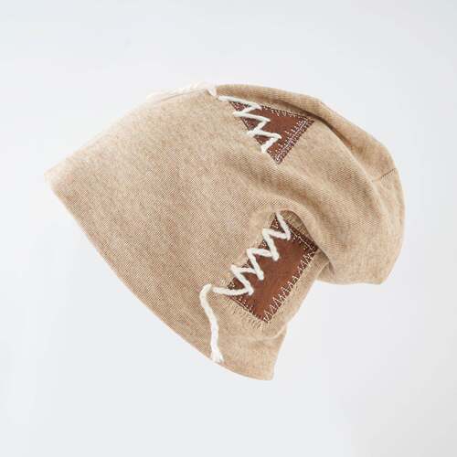 Women's Lightweight Stretch Brimless Beanie Hat with Rope