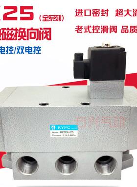 二位五通控滑阀 K25DH/K25D2H-08/10/15/20/25 滑柱式换向电磁阀