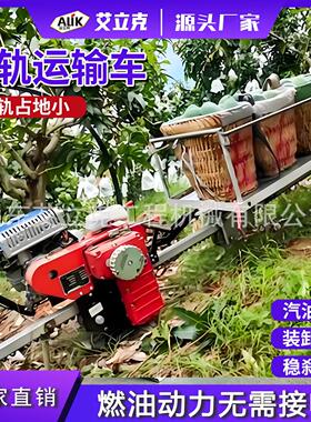 山地轨运输车自走式果园茶园轨道运输机山区爬坡载货轨运输车