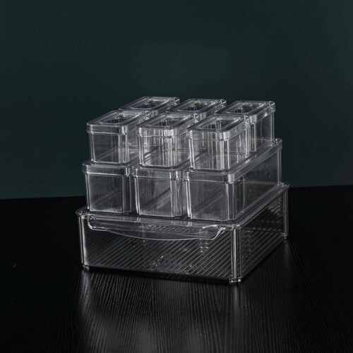 pet储盒置盒厨房保鲜冷冻密封冰箱物物零食盒塑料透明果蔬盒盖带