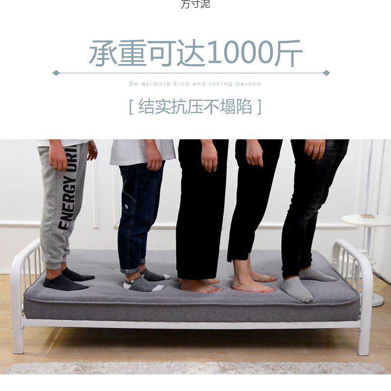 可折叠沙发床两用小户型客厅铁艺沙发现代简约沙发折叠床结实耐用