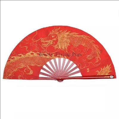 1pc Kung Fu Tai Chi Fan Bamboo 33cm High-grade Right Hand