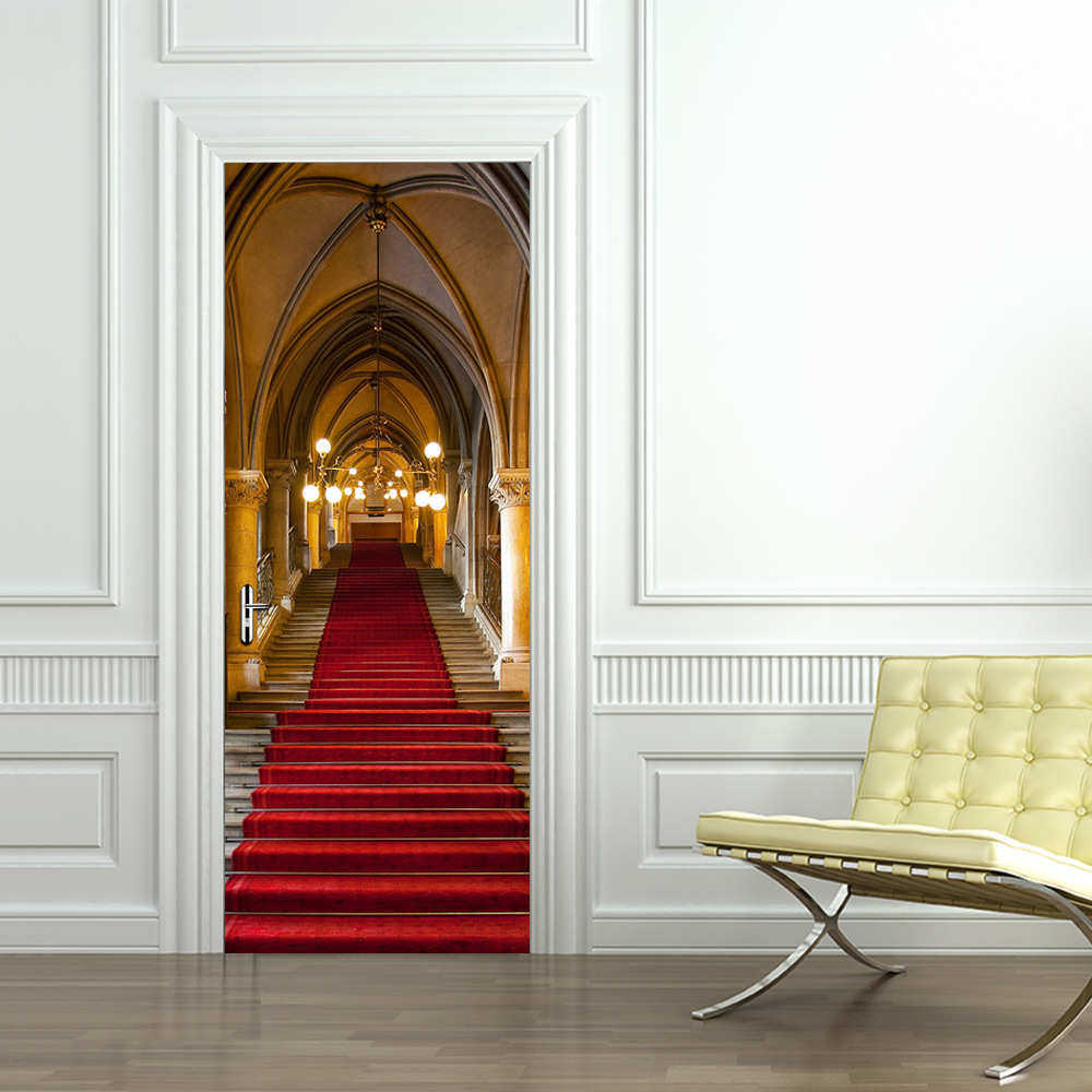 巨创货源PVC贴纸3D自粘门贴 墙贴 卧室客厅现代装饰 宫殿楼梯,家居饰品,软装墙贴,淘宝优惠券,粉丝福利购,淘宝优惠卷