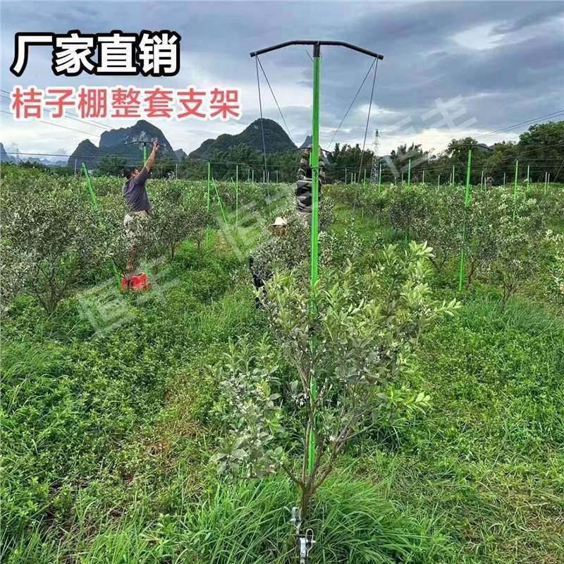 玻璃纤维钢空心包毡管支架桔子棚全套立柱百香果绿色管支柱支撑杆