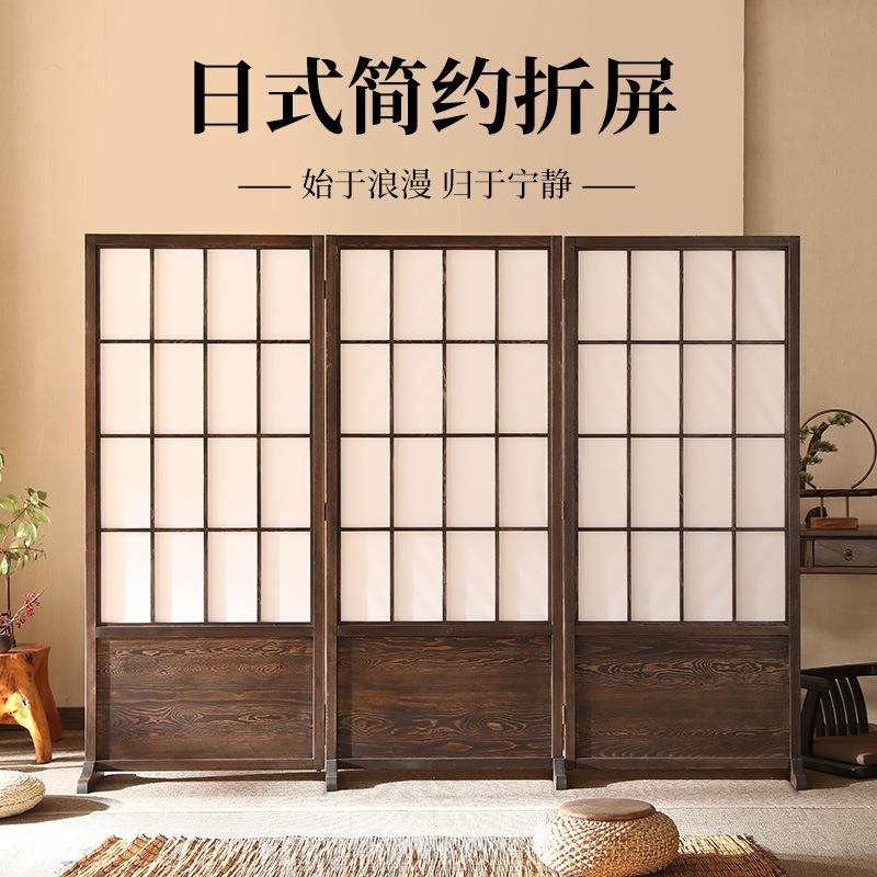 日格子屏风隔断客餐厅玄可移动办公关室厅式BYJ-052中式加厚实木