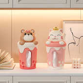 纸巾盒抽纸盒创意家居摆件工艺品客厅茶几电视柜餐桌办公室装 饰品