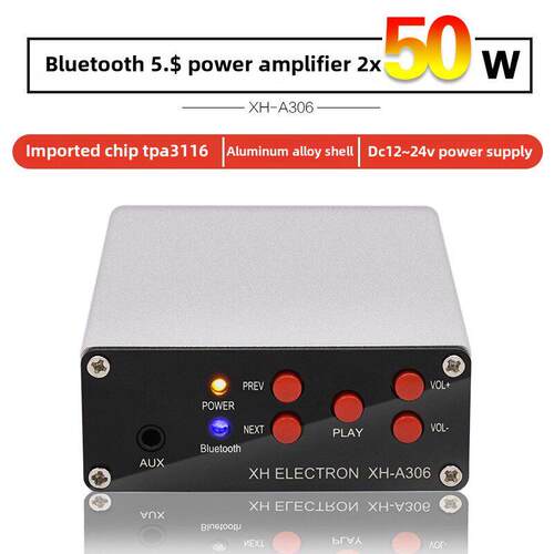 Xh-A306蓝牙5.0数字功率放大器微型直流功率放大器板Tpa3116D2蓝