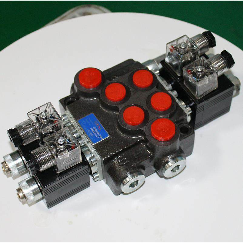 P40电磁控制多路阀出口欧洲品质40流量电控阀电压12V24V可选
